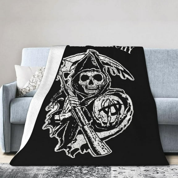 Sons of Anarchys Blanket Flannel Soft Throw Blanket for Couch Bed Warm Gift Home Decor 60"x50"