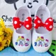 thumbnail image 3 of Sanrios-zapatos de lona con lazo para niños, zapatillas informales de dibujos animados de Anime, Cinnamoroll, Hellokittys, Kuromi, Kawaii, color blanco, 3 of 5