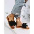 thumbnail image 3 of Women‘s Bow Decor Single Band Slide Vacation Flat Sandals, 3 of 7