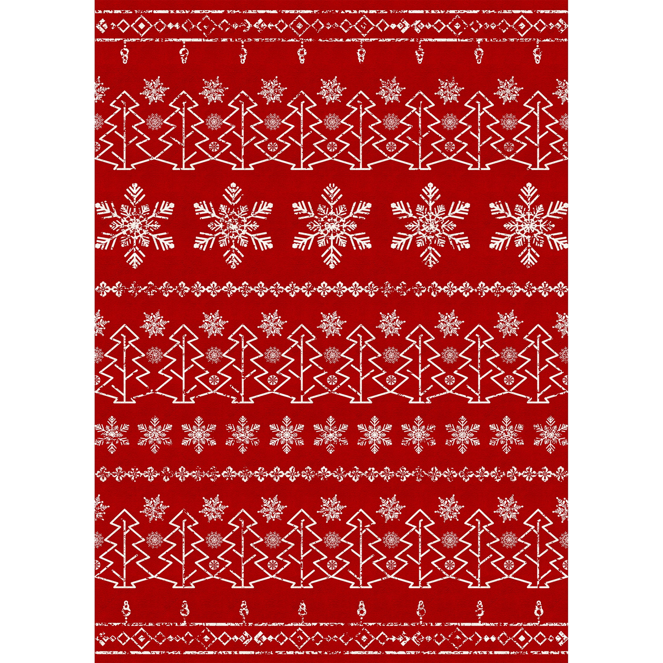 BERTHMEER 8'X10' Large Christmas Area Rug Red Christmas Snowflake Modern Rugs for Living Room Dining Room Bedroom Soft Machine Washable Non-slip Rug,Red