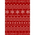 thumbnail image 2 of BERTHMEER 6'X9' Christmas Rug Kitchen Rug Snowflake Print Throw Rugs for Living Room Bedroom Dining Room Laundry Soft Machine Washable Non-slip Rug,Red, 2 of 7