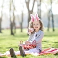 thumbnail image 2 of Diadema con orejas de conejo de Pascua para disfrazarse de fiesta, suave, para niños y adultos, 2 of 4