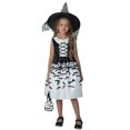 thumbnail image 1 of Disfraz de Halloween con sombrero de bruja, estampado de calavera y calabaza fantasma, para fiesta de disfraces, 1 of 5
