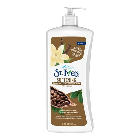 St. Ives Softening Body Lotion Cocoa Butter and Vanilla Bean 21 (Best Skin Softening Body Lotion)