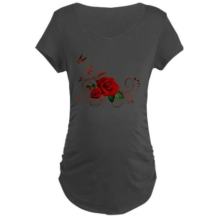 

CafePress - Red Roses Maternity Dark T Shirt - Maternity Dark T-Shirt