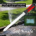 thumbnail image 3 of Keyfit Tools SOD Knife Stainless Steel Blade Sod Cutter Trim New sod Around Landscape Edging beds & Sunken, Overgrown Sprinkler Heads Like Hunter PGP Raise Repair Adjust Remove Sprinkler Guard, 3 of 4