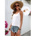 thumbnail image 4 of WIHOLL Tank Top for Women Beaded Spaghetti Strap Summer Flowy Cami Lace Sleeveless Scoop Neck Shirts, 4 of 11