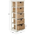 thumbnail image 4 of Safavieh Vedette Country Nautical 5 Wicker Basket Storage Tower, 4 of 5