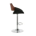 thumbnail image 2 of Colby Adjustable Black Faux Leather and Chrome Finish Bar Stool, 2 of 12