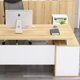 thumbnail image 4 of Modern Manager Office Desks Simplicity Computer Boss Boss Storage Office Desks Single Person Wood Escritorios Furniture QF50OD My Lux Decor Round, 4 of 18