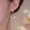 Pink, variant on Up to 65% Off Apricot Leaf Opal Earrings Ear Buckle Water Drop Cat's Eye Pink Green Opal Leaf Ear Buckle Necklace Rings Earring Jewelry on Clearance