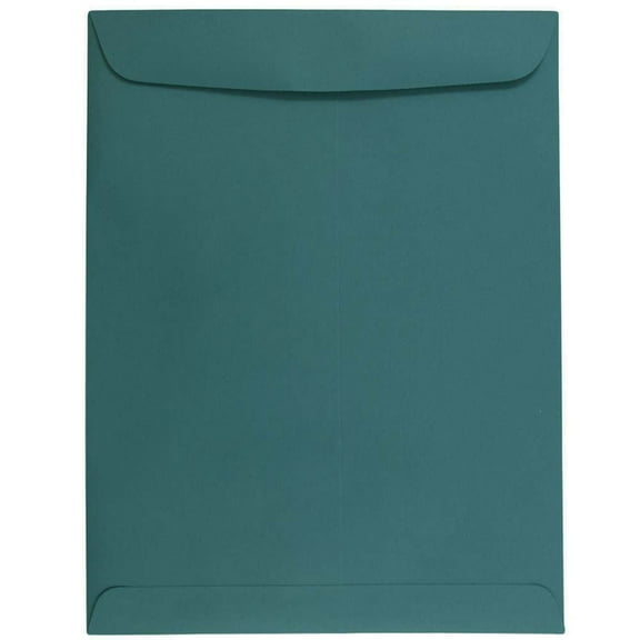 JAM Paper 10 x 13 Open End Catalog Envelopes, Teal, 100 Per Pack