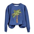 thumbnail image 2 of Amzcrzy Chandails en Molleton pour Femmes Chandail en Molleton de Noël Mode Femmes Décontracté Manches Longues Impression de Noël Col Rond T-Shirt Ample Blouse Chandails en Molleton Sans Capuche Chandails en Molleton pour Femmes P, 2 of 3