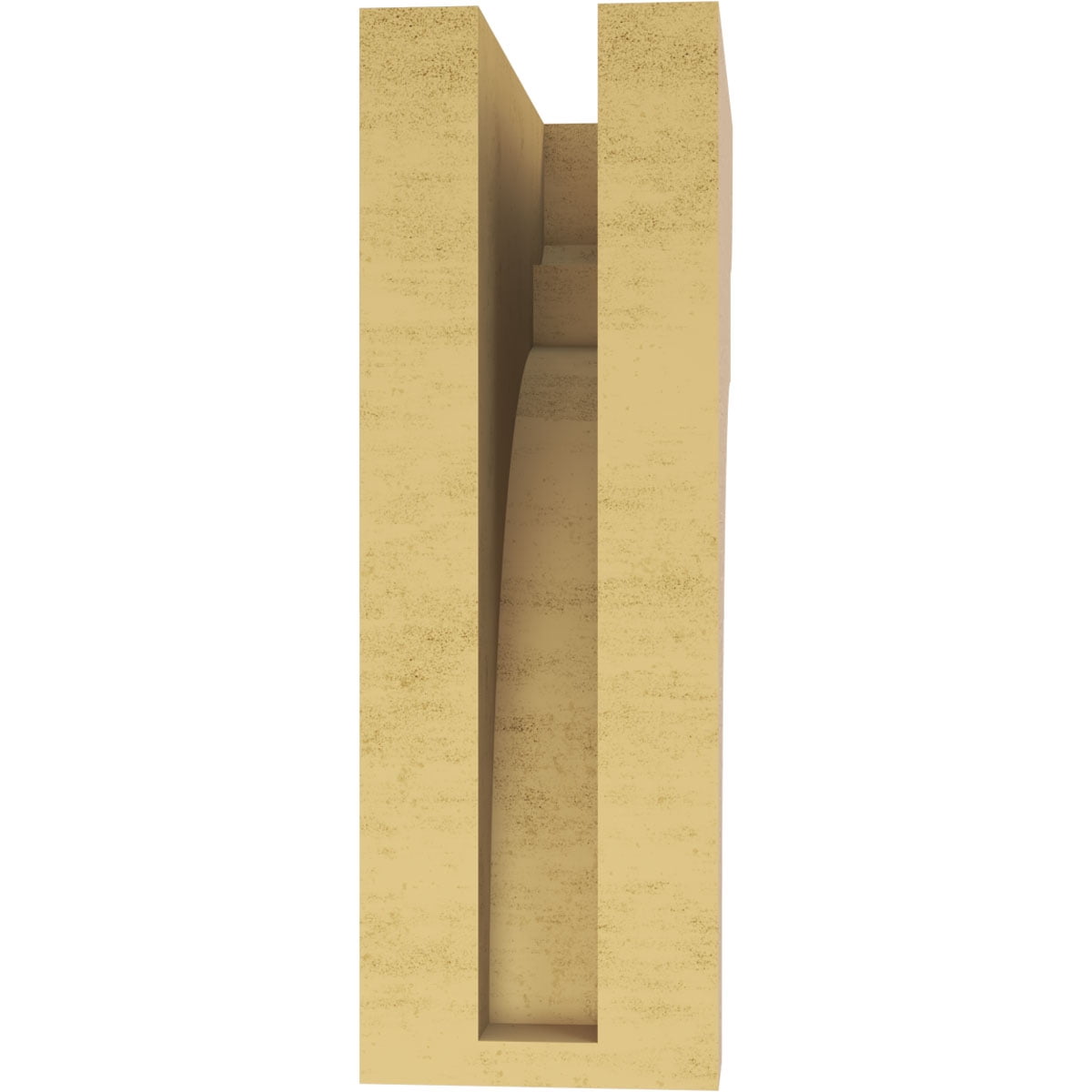 3"W x 6"D x 9"H Classic Yorktown Rough Cedar Woodgrain TimberThane Corbel, Primed Tan
