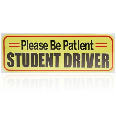 Student Driver Sticker Reflective Student Driver Sticker Reusable Safety Sign
