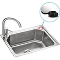 thumbnail image 4 of 2 piezas de cubierta de orificio para cinta de fregadero, cubierta de orificio para grifo de acero inoxidable, tapón para placa de fregadero, tapón para baño, cocina (orificio de instalación para 0,9, 4 of 5