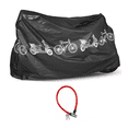 thumbnail image 1 of Funda Impermeable Antipolvo Anti-uv Para Bicicleta + Candado 2 Llaves, Negro, 1 of 5