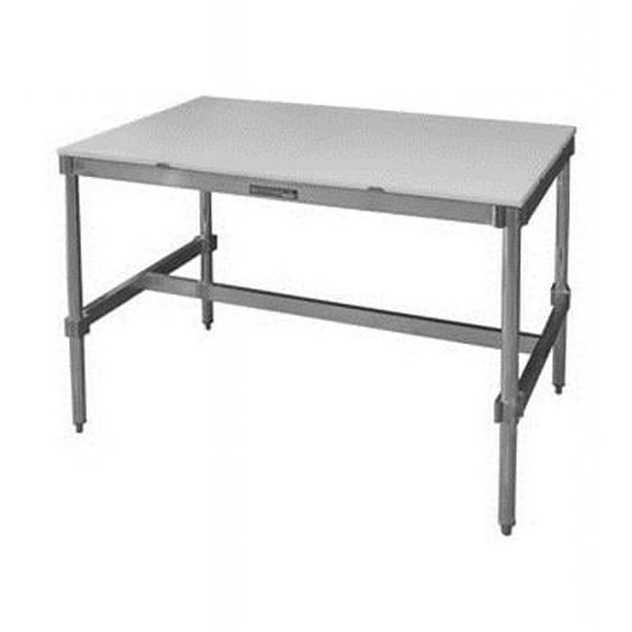 Prairie View AIFT303448-PT 2 Piece Poly Top Aluminum I-Frame Tables- 34 to 35.5 x 30 x 48 in.