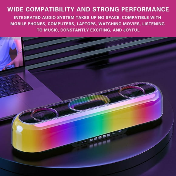 EGNMCR Sound Machine 2023 Colorful Lighting Bluetooth Speaker Quality Multifunctional Volume Subwoofer Bluetooth Audio Bluetooth earphones
