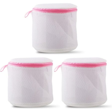 

Washing Machine Net 3 Pcs Cylindrical Laundry Bags With Zipper For Machine Washing Reusable Laundry Net For Shirts Stockings Lingerie Bras Underwear