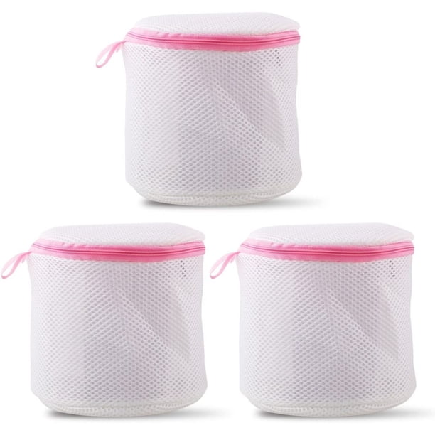 Red para Lavadora, 3 Piezas Bolsas Cilíndricas para Lavandería con Cremallera para Lavado a Máquina, Red Reutilizable para Lavandería para Camisas, Medias, Lencería, Sujetadores, Ropa Interior