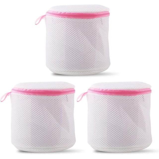 Red para Lavadora, 3 Piezas Bolsas Cilíndricas para Lavandería con Cremallera para Lavado a Máquina, Red Reutilizable para Lavandería para Camisas, Medias, Lencería, Sujetadores, Ropa Interior