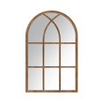 thumbnail image 1 of simhoa Arched Window Pane Mirror Acrylic Background for Bedroom Room Brown, 1 of 8