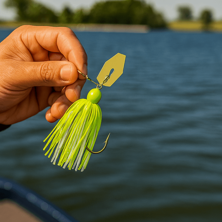 Z-Man Original ChatterBait Bladed Jig 3/8 oz – Chartreuse/White