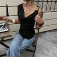 thumbnail image 3 of Husipze Tank Tops for Women Flowy Deep V Neck Women Shirts Elegant Sleeveless Summer Tops for Night Out Black L, 3 of 5