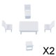 thumbnail image 1 of 2X 1/75 OO escala miniaturas muebles silla mesa modelo DIY arena mesa escena 2 piezas, 1 of 8