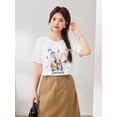 thumbnail image 3 of High waist small A washed denim skirt, 3 of 6