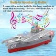thumbnail image 3 of Toy Carrier Ship, barco eléctrico, juguete de baño, modelo de portaaviones, juguete acuático, barco militar, 3 of 4