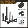 thumbnail image 3 of 20Pack M5-0.8 x 40mm Flat Round Head Machine Screws, Phillips Drive Fastener, 3 of 7