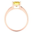 thumbnail image 4 of Clara Pucci 14K Rose Gold 2.5ct Yellow Solitaire Ring for Women, 4 of 8