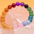 thumbnail image 4 of Pulsera natural de 7,5 pulgadas elástica de 8 mm (0,31 pulgadas) redonda - Cuentas de cuarzo curativo - Pulseras para mujeres, hombres y niñas, regalos (Unisex), 4 of 5