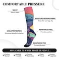 thumbnail image 3 of Lsque Hip-Hop DJ Dolphin Pattern Sport Compression Socks for Men & Women 15-20 mmHg Knee High Nurse Pregnant Running Medical and Travel Athletic, 3 of 6