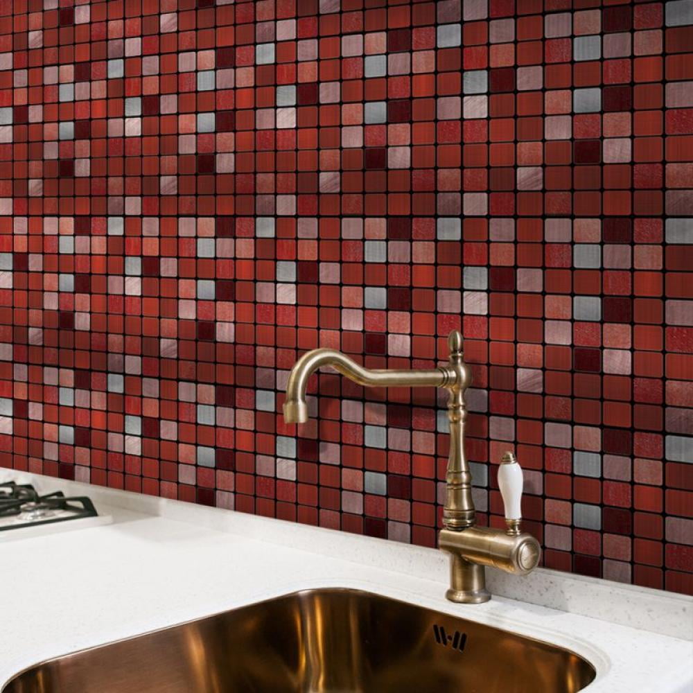Mosaic Tile Self Adhesive Peel & Stick Contact Paper Oil Waterproof Wallpaper 