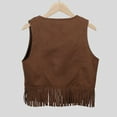 thumbnail image 6 of WERYOUNG Child Baby Boys Girls Retro Cowboy Cow Girl Vest Tassel Fringe Waist Coat Tops Party Cozy, 6 of 7