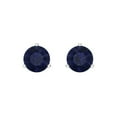 thumbnail image 3 of Clara Pucci 1.5Ct Blue Sapphire Round Cut VVS1 Screw Back Stud 14k Solid hypoallergenic Gold Designer Earrings For September, 3 of 7