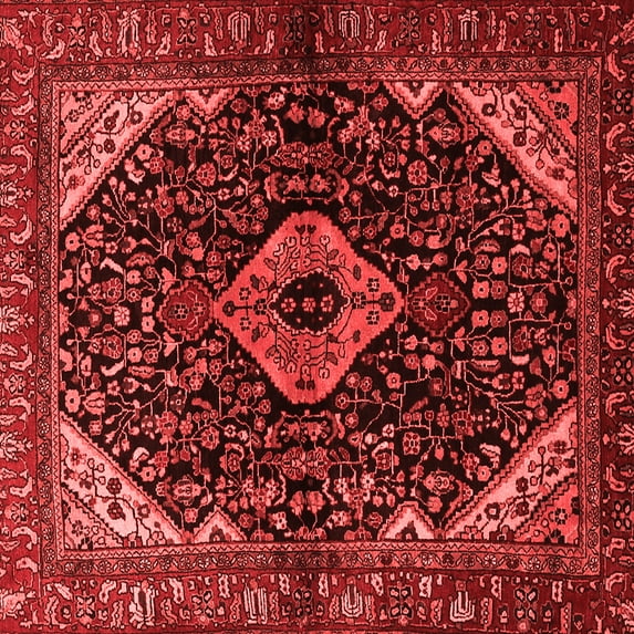 Ahgly Company Indoor Square Persian Red Traditional Area Rugs, 5' Square