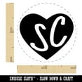 thumbnail image 2 of SC South Carolina State in Heart Self-Inking Rubber Stamp Ink Stamper - Yellow Ink - Medium 1 Inch, 2 of 7
