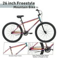 thumbnail image 4 of Baprem Freestyle BMX Bikes 26" Mountain Bike Single Speed Steel Frame Bicycles with Double Disc Brakes, Colorful, 4 of 6