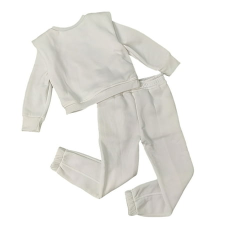 

KYAIGUO Kids Baby Girls Boys Tracksuit 2PCS Outfits Sweatshirt Set for Toddler Long Sleeve Pullover Sweater Sweatpants Lounge Sets Sweatsuit Spring Fall Clothes 1-7 Y