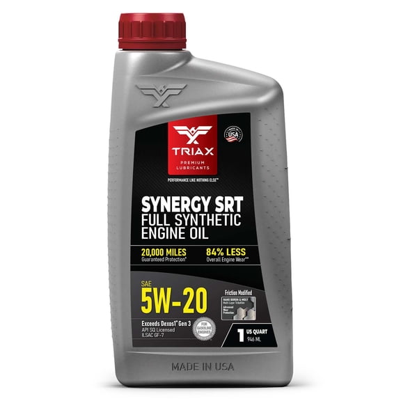 TRIAX Synergy SRT 5W-20 Full Synthetic Engine Oil, 1 Quart