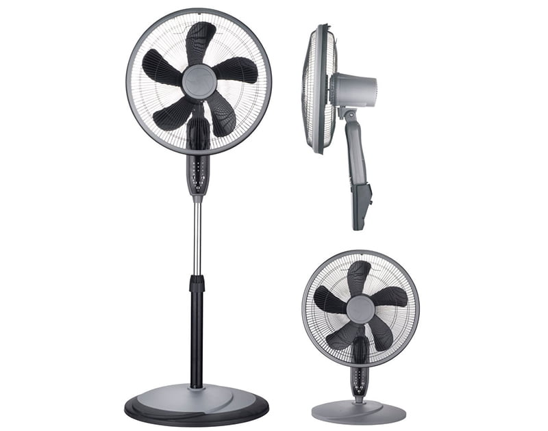 16" Oscillating Pedestal Fan With Remote - 3 Speeds, 7.5H Timer, Adjustable Height & Tilt, Quiet For Bedroom