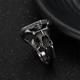 thumbnail image 4 of K-KED Vintage Vampire Blood Coffin Skull Ring Stainless Steel Men Rings Biker Jewelry-7-Silver, 4 of 9