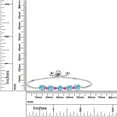 thumbnail image 2 of Gem Stone King 2.68 Ct Round Blue Apatite Pink Sapphire 925 Sterling Silver Tennis Bracelet for Women, 2 of 3