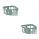thumbnail image 4 of Billuyoard Estante de almacenamiento Triangular Autoadhesivo Autodrenante Organizador sin taladro Interior Casa Cocina Baño Organizador Titular Verde 2Conjunto, 4 of 6