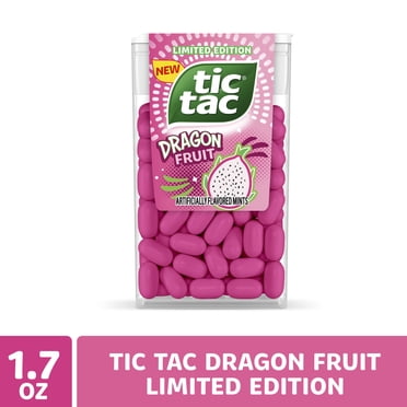 Tic Tac Dragon Fruit,  Pocket-sized Mints, Dragon Fruit Flavored On-the-Go Refreshment, 1.7 oz