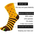 thumbnail image 3 of LOFIR Toe Socks for Mens Five Finger Striped Sock Running Athletic Cotton Ankle Socks Size 7-10.5, 5 Pairs, 3 of 8